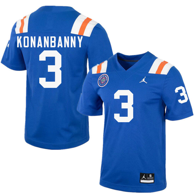 Onis Konanbanny Florida Jersey,Florida Gators #3 Onis Konanbanny Uniforms,Jersey Youth-Throwback Royal
